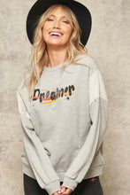 Heather Grey Dreamer Oversized Vintage Graphic Sweatshirt