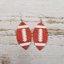 Shiny Colorful Rugby PU Earrings: Blue