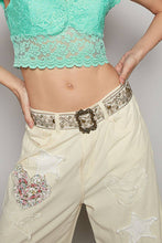 Ivory Green POL Buckle Belt