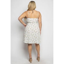 Blue Plus Size Surplice Flare Mini Dress