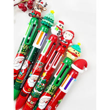 Christmas Theme Multi Color Ballpoint Pen: MIX COLOR / ONE(12)