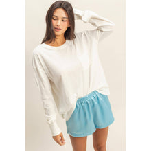 Cream Long Sleeve Pocket T-Shirt