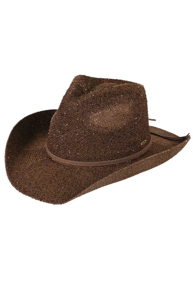 Chocolate C.C Sequin Cowboy Hat