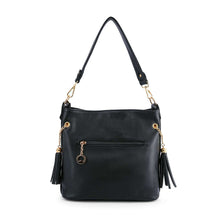 Black Ombre Rhinestone Design Hobo Crossbody