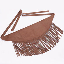 Cafe Faux Suede Fringe Belt