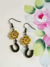 Boho Hippie Horseshoe Western Earrings: Sage Green