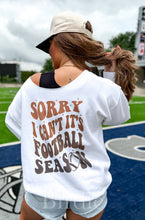 Sorry Can't Football Season White Graphic Off Shoulder