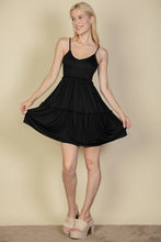 Black Tiered Cami Swing Dress
