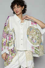 Off White Multi Roomy fit floral printed POL shirt