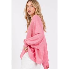 Candy Pink Long Sleeve Solid Sage+Fig Top