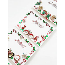 Cute Christmas Theme Sparkly Earrings: MIX COLOR / ONE(12)