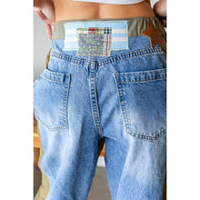 Denim Washed Colorblock Contrast Oli+Hali Jeans