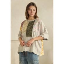 Light Blue Washed Patchwork Oli+Hali Tee