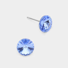 Light Rose 8mm Round Crystal Stud Earrings