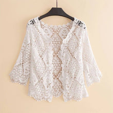 White Crosa - Sheer Crochet Cardigan – Ethereal Summer Cover-Up