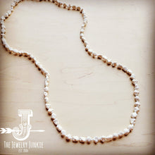 Boho Beaded Layering Necklace w/ White Turquoise: White