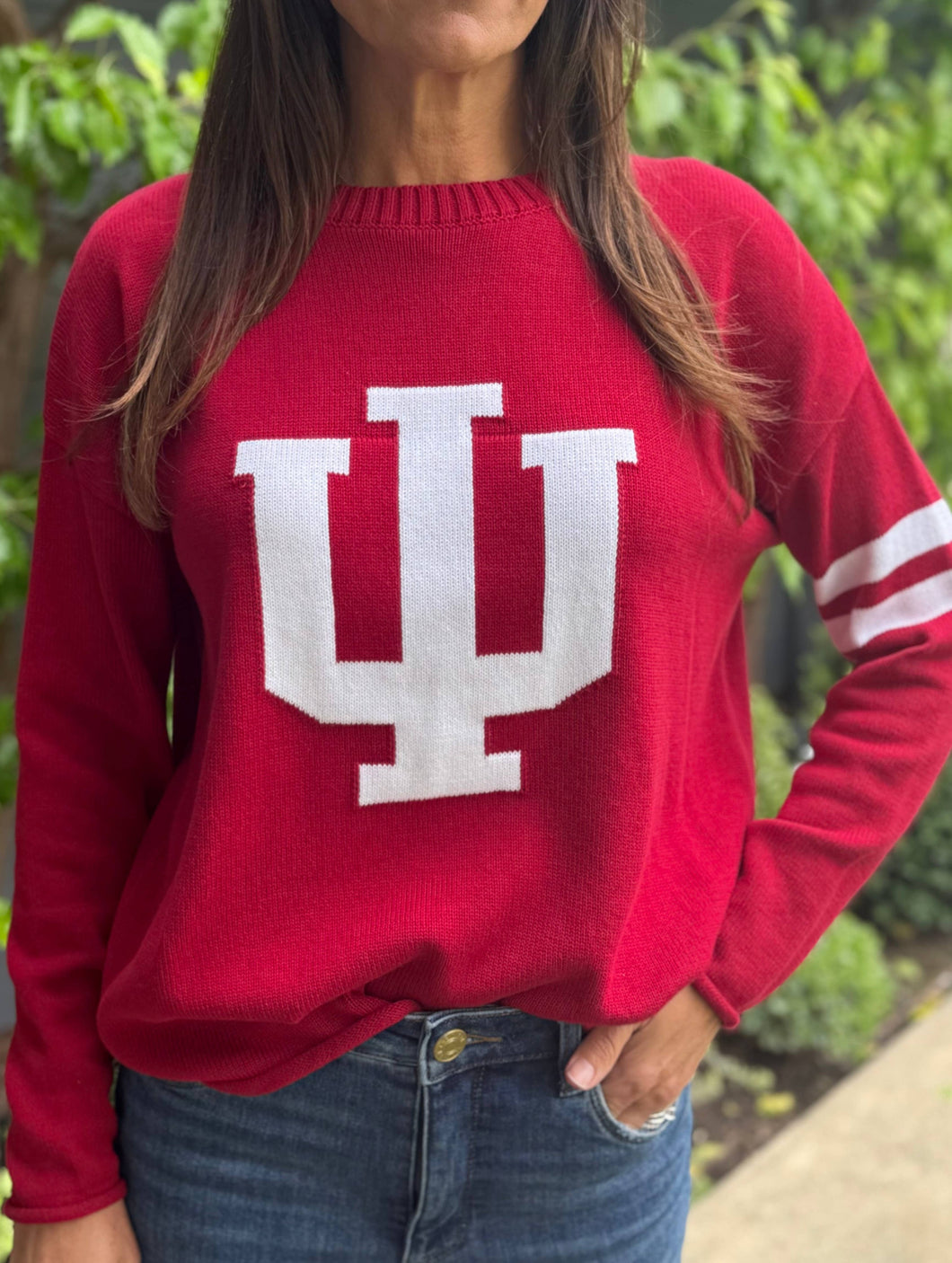 Crimson Indiana Hoosiers Long Sleeve Sweater