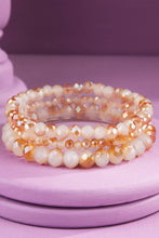Sunrise 3 Strand Glass Bead Bracelet Set