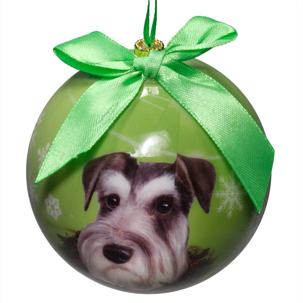 Schnauzer Uncropped Christmas Ball Ornament