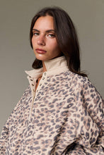 Leopard Juliette Leopard Print Snap Button Sweatshirt