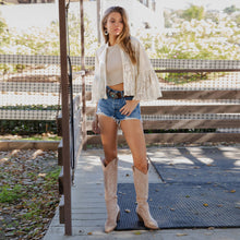 Natural Bohemian Breeze Artisan Lace Shrug Ruffle Jacket