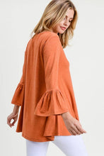Copper Half Bell Sleeve Top