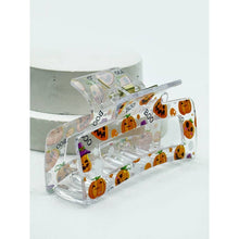Printed Halloween Theme Hair Claw Clip: MIX COLOR / ONE(12)