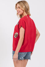 Red Game Day Football Patch Sweater