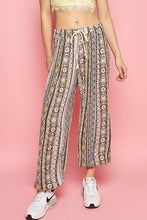 POL Cream Multi colored printed woven casual pants