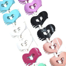 12pk Heart Cutout Hair Claw Clips Glossy Cute Heart Shape Jaw Clips Women Hair Accessories