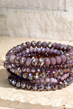 Opal Olive Glass Bead 9 Set Bracelet