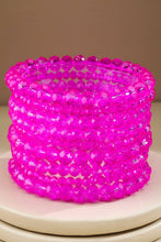 Glass Bead 9 Set Bracelet: BL-GLACIER GLOW