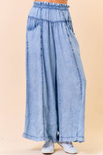 Light Denim Tencel Wide Leg Pants