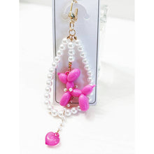 Colorful Puppy Theme Keychain with Heart Charm: MIX COLOR / ONE(12)