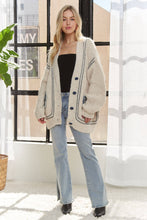 Beige Long Sleeve Multicolor Pocket Sweater