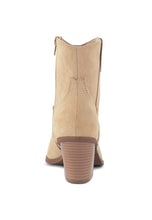 Elettra Ankle Length Cowboy Boots: Taupe