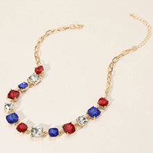 Coral Neon Cushion Square Stone Link Evening Necklace