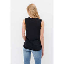 Black Sleeveless Rhinestone Top