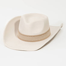 Zig Zag Ribbon Strap Cowboy Hat: Fuchsia