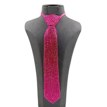 Black Bling Neck Tie Necklace