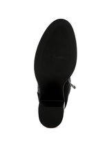 Black Chinar Rhinestone Studded Slouchy Ankle Boots