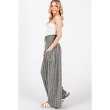 Black Striped Smocked Boho Cotton Gauze Sage + Fig Pants
