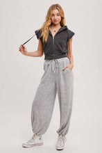 Heather Grey Drawtring High Waist Joggers