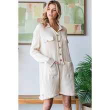 Cream Washed Oversized thermal Oli&Hali Romper