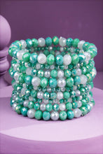 Glass Bead 9 Set Bracelet: JBK-MIDNIGHT LUXE