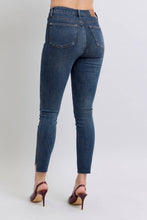 Dark High Waist Tummy Control Step Hem Skinny Judy Blue Jeans