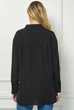 Khaki Oversized Boyfriend Light Weight Air flow Button Up Shirt