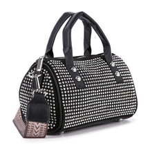 Dazzling Rhinestone Petite Satchel Handbag: Black