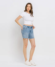 Done Deal High Rise Midi Vervet Shorts