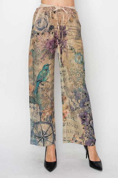 Bird Drawstring Pants